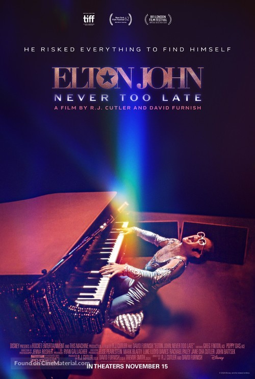 Elton John: Never Too Late - Movie Poster