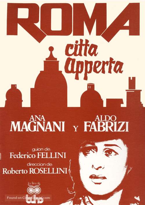 Roma, citt&agrave; aperta - Spanish Movie Poster