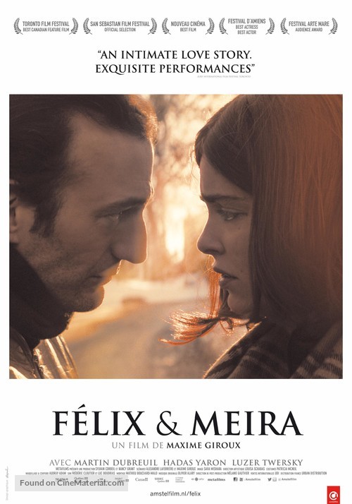 F&eacute;lix et Meira - Dutch Movie Poster