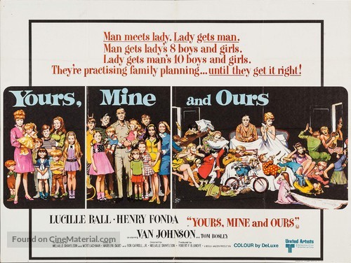 Yours, Mine and Ours - British Movie Poster