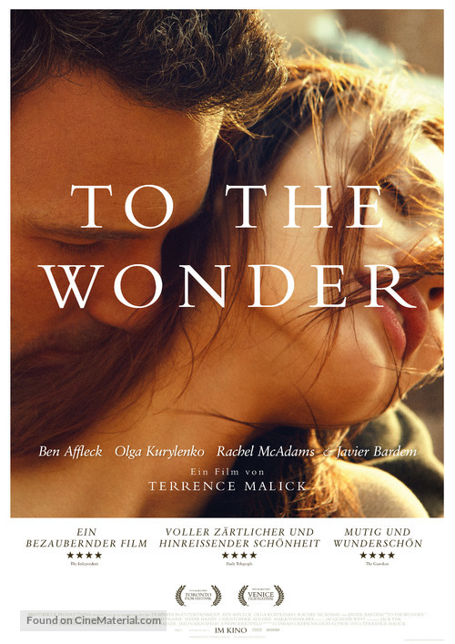 To the Wonder - German Movie Poster