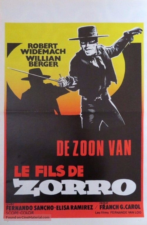 Il figlio di Zorro - Belgian Movie Poster