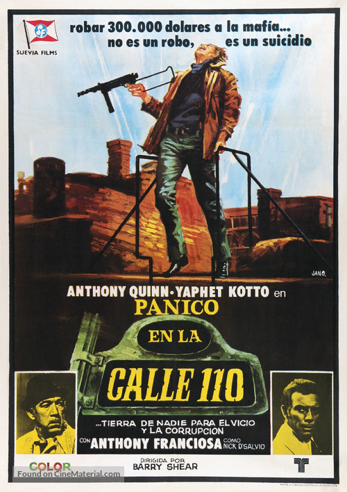 Across 110th Street - Spanish Movie Poster