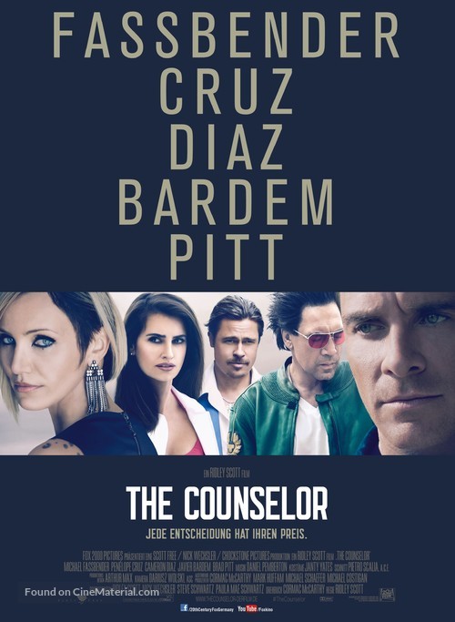 The Counselor - German Movie Poster