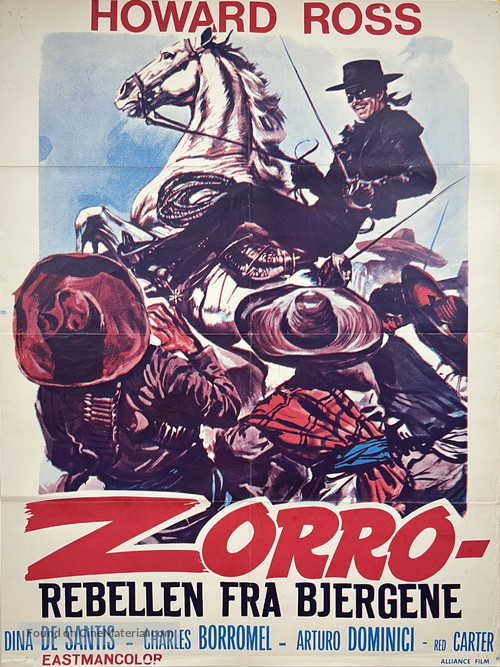 Zorro il ribelle - Danish Movie Poster