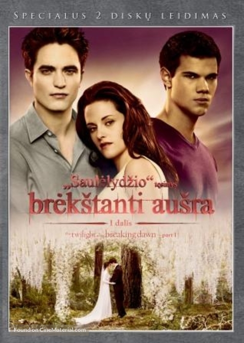 The Twilight Saga: Breaking Dawn - Part 1 - Lithuanian DVD movie cover