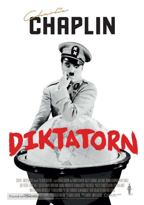 The Great Dictator - Swedish Re-release movie poster