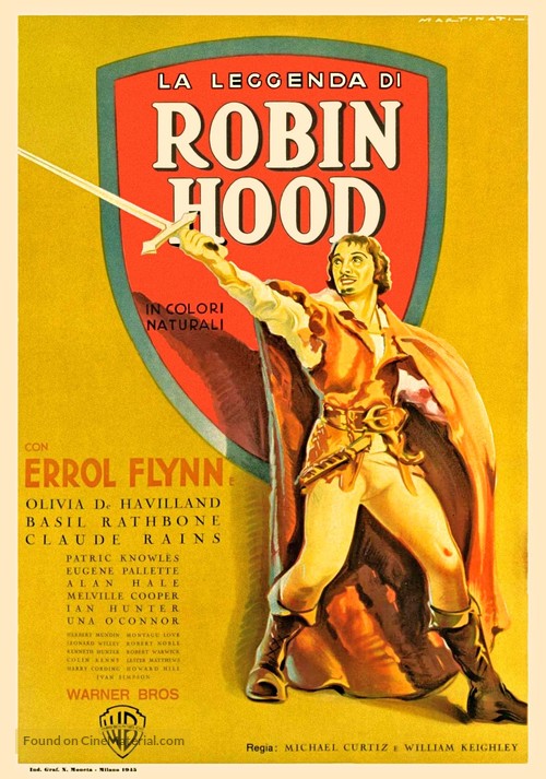 The Adventures of Robin Hood - Italian Movie Poster