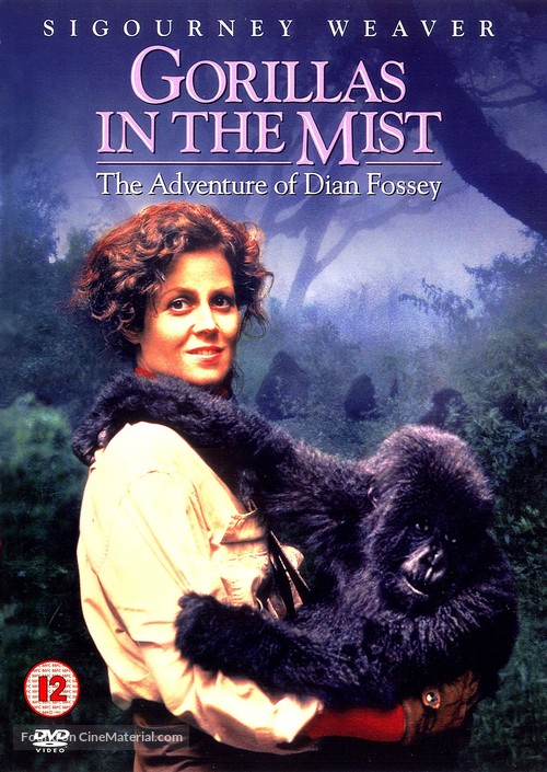 Gorillas in the Mist: The Story of Dian Fossey - British DVD movie cover