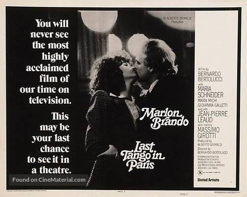 Ultimo tango a Parigi - British Movie Poster