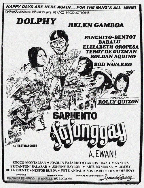 Sarhento Fofonggay... A, ewan! - Philippine Movie Poster