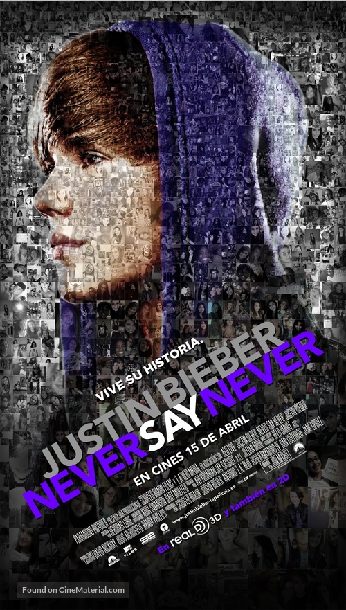 Justin Bieber: Never Say Never - Spanish Movie Poster