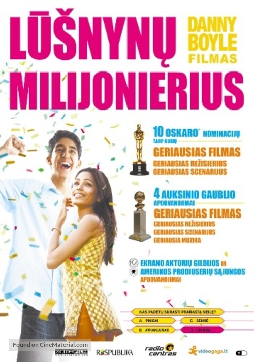 Slumdog Millionaire - Lithuanian Movie Poster