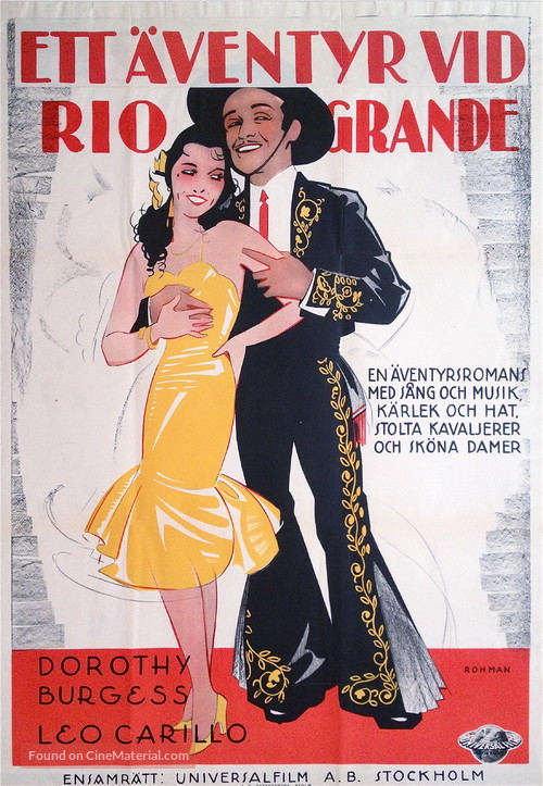 Lasca of the Rio Grande - Swedish Movie Poster