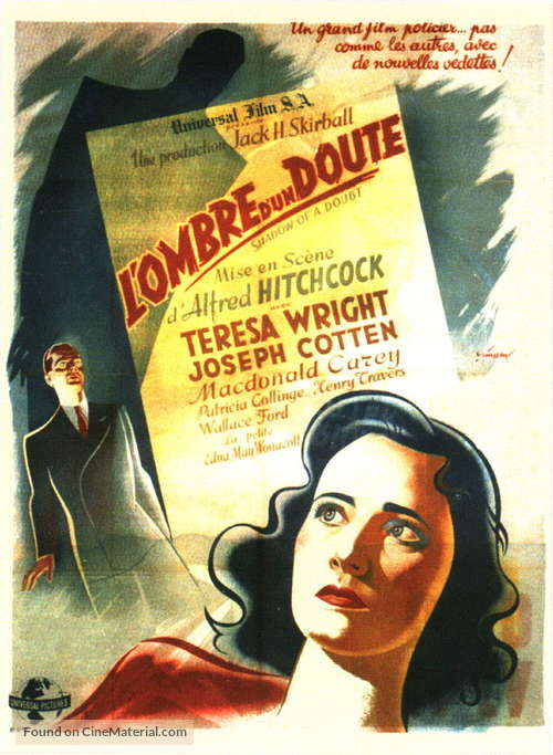 Shadow of a Doubt - French Movie Poster