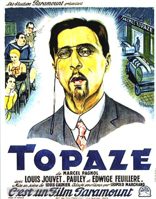 Topaze - French Movie Poster