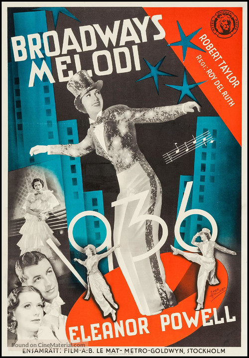 Broadway Melody of 1936 - Swedish Movie Poster