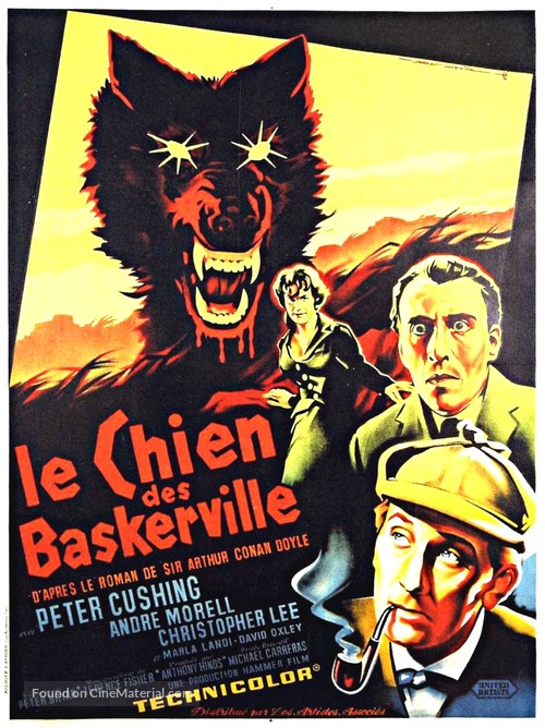 The Hound of the Baskervilles - French Movie Poster