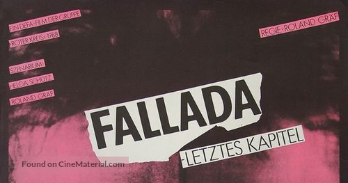 Fallada - letztes Kapitel - German Movie Poster