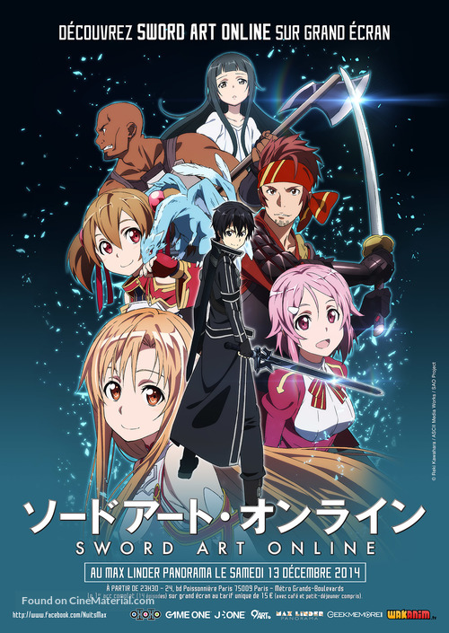&quot;Sword Art Online&quot; - French Movie Poster