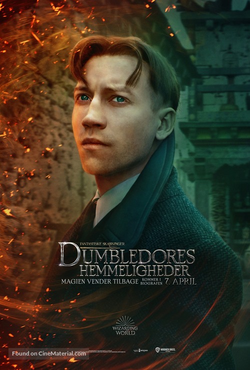 Fantastic Beasts: The Secrets of Dumbledore - Danish Movie Poster