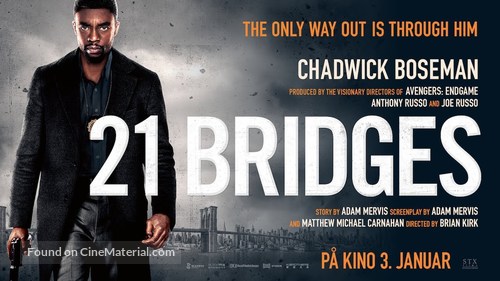 21 Bridges - Norwegian Movie Poster