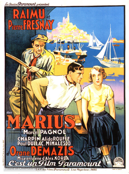 Marius - French Movie Poster