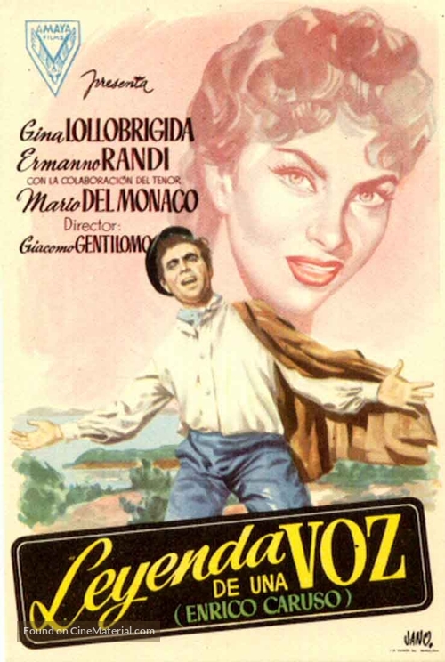 Enrico Caruso: leggenda di una voce - Spanish Movie Poster