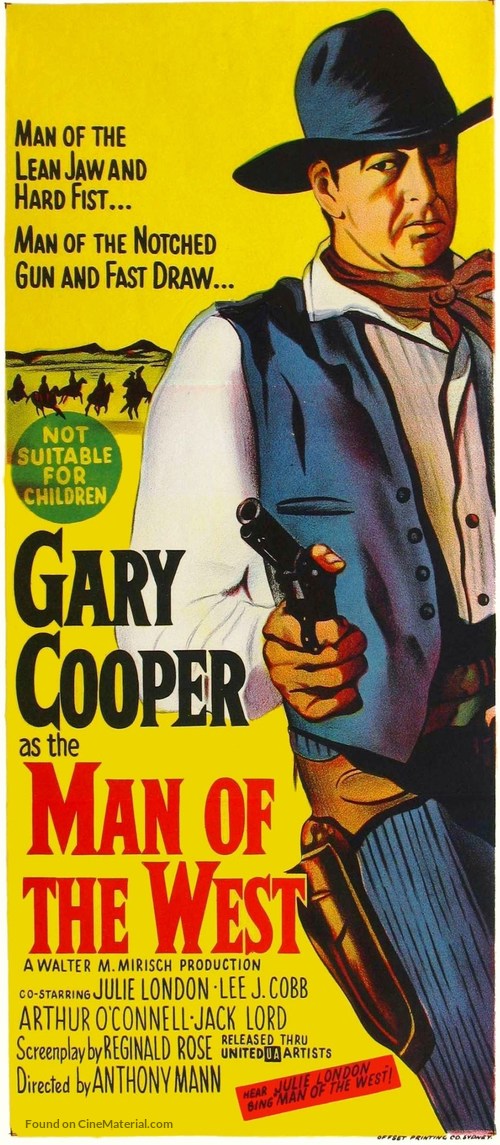 Man of the West - Australian Movie Poster