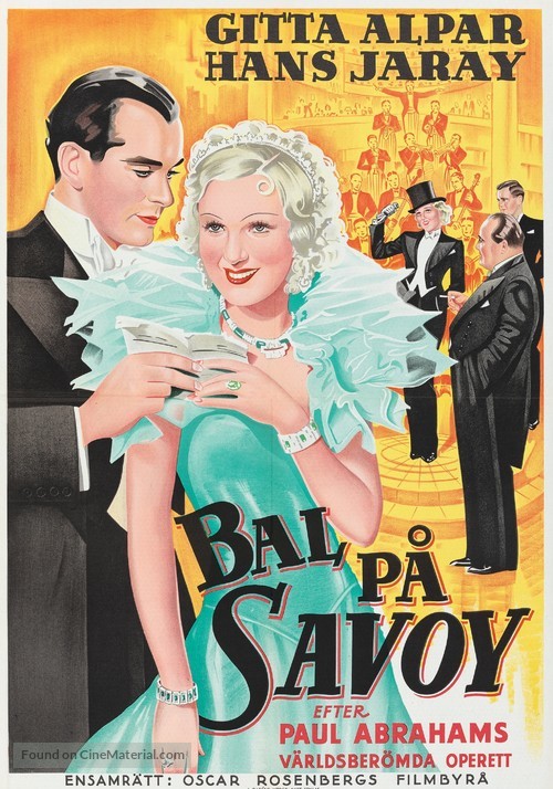 Ball im Savoy - Swedish Movie Poster