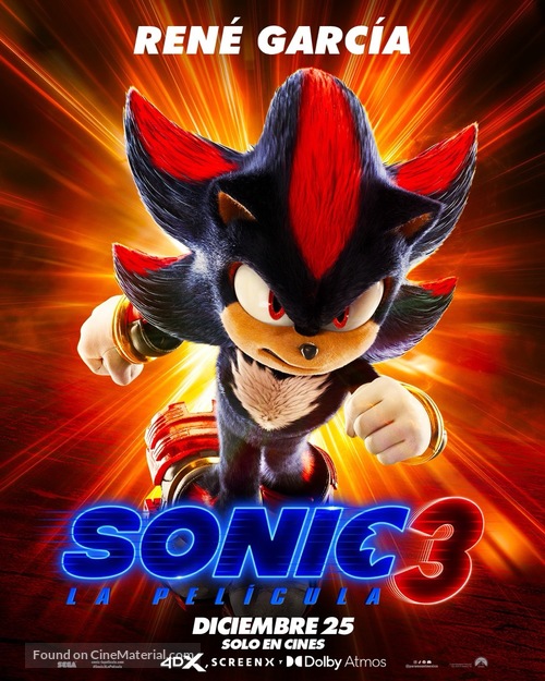 Sonic the Hedgehog 3 - Mexican Movie Poster