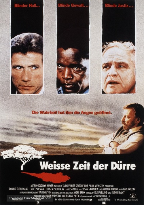 A Dry White Season - German Movie Poster