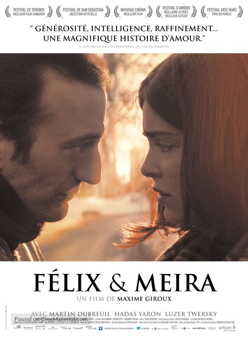 F&eacute;lix et Meira - French Theatrical movie poster