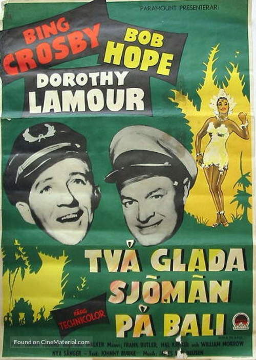 Road to Bali - Swedish Movie Poster