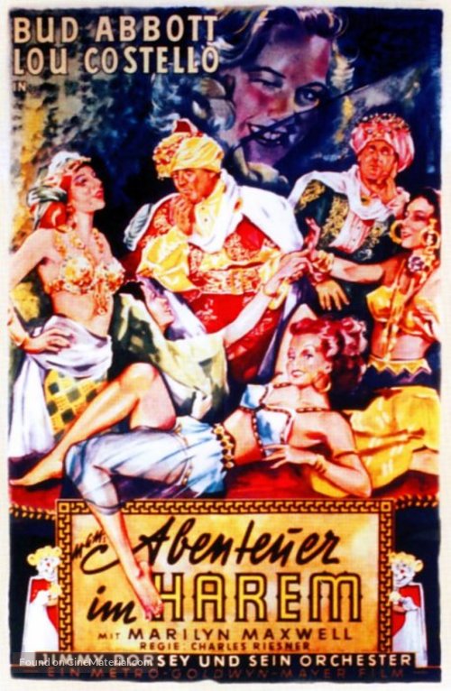 Lost in a Harem - German VHS movie cover