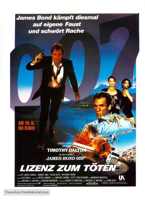 Licence To Kill - German Movie Poster