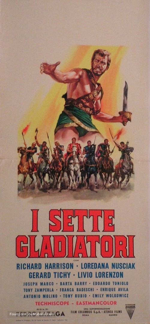 I sette gladiatori - Italian Movie Poster