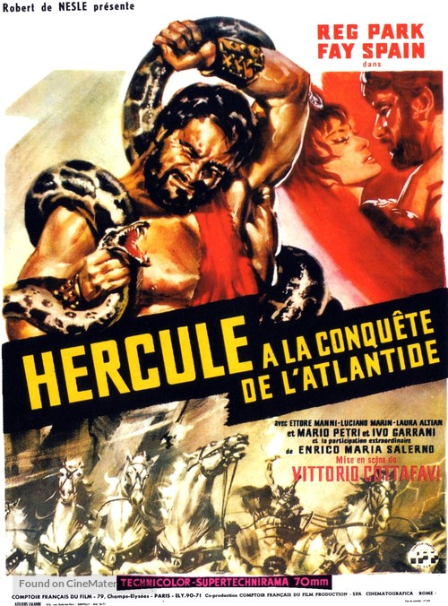 Ercole alla conquista di Atlantide - French Movie Poster