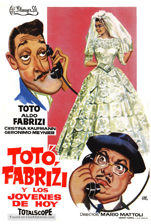 Tot&ograve;, Fabrizi e i giovani d&#039;oggi - Spanish Movie Poster