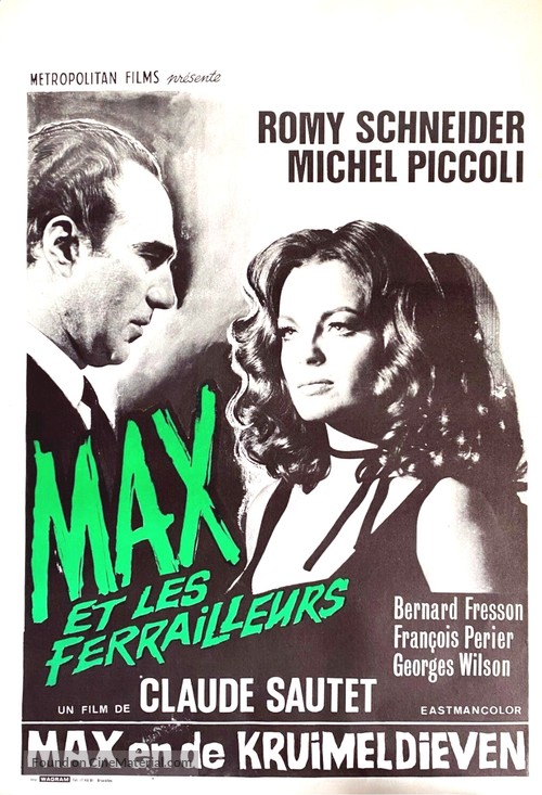 Max et les ferrailleurs - Belgian Movie Poster