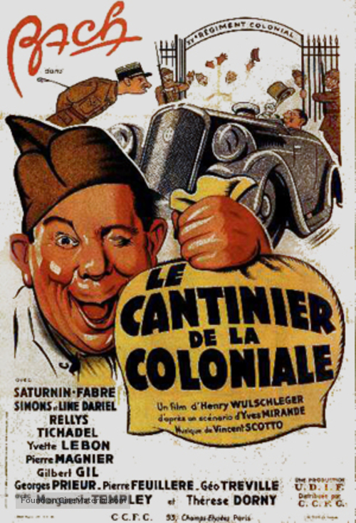 Le cantinier de la coloniale - French Movie Poster