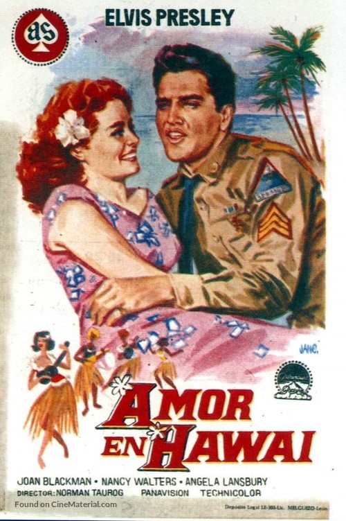 Blue Hawaii - Spanish Movie Poster