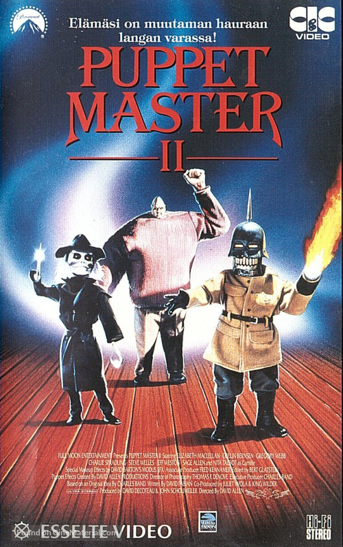 Puppet Master II - Finnish VHS movie cover