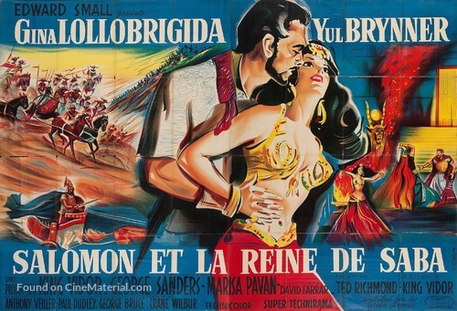 Solomon and Sheba - French Movie Poster