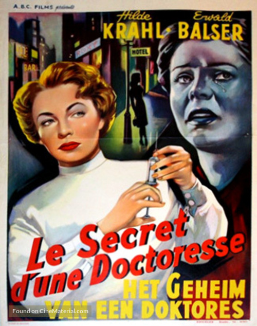 Geheimnis einer &Auml;rztin - Belgian Movie Poster
