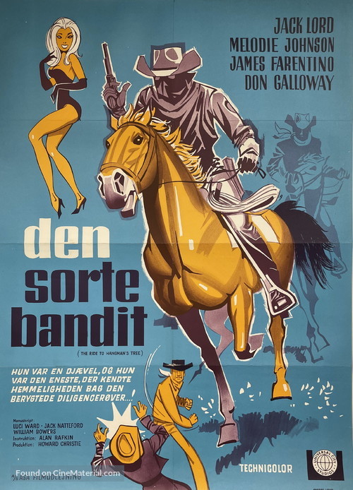 Ride to Hangman&#039;s Tree - Danish Movie Poster