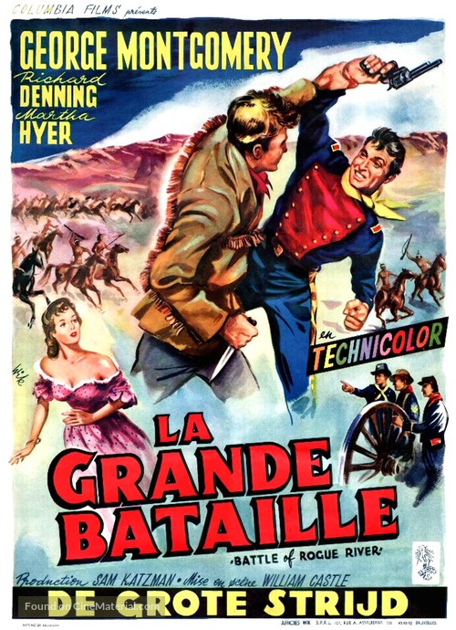 Battle of Rogue River - Belgian Movie Poster