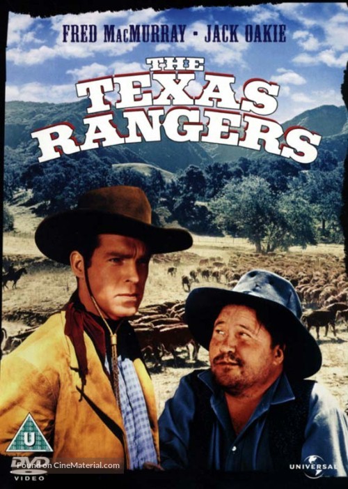The Texas Rangers - British Movie Cover