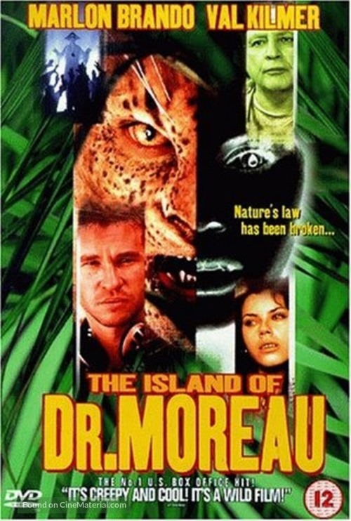 The Island of Dr. Moreau - British DVD movie cover