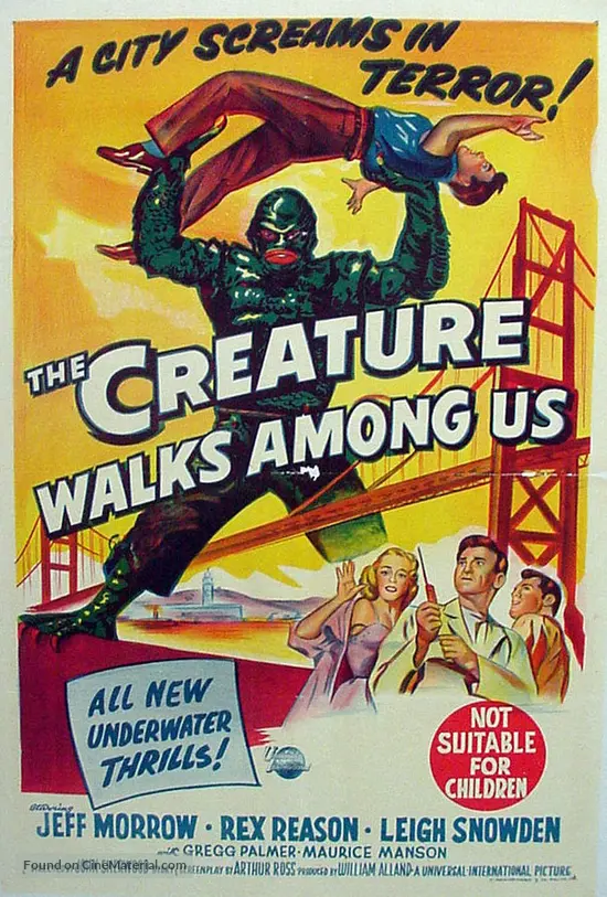 The Creature Walks Among Us - Australian Movie Poster